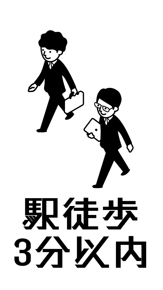 駅徒歩3分以内
